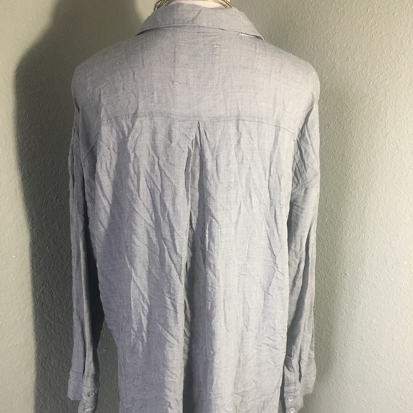 Be Together High/Low Button Down Blouse - Picture 3 of 3